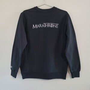 GOT Game of Thrones Solid Black Pullover Crewneck Sweater Marathrone